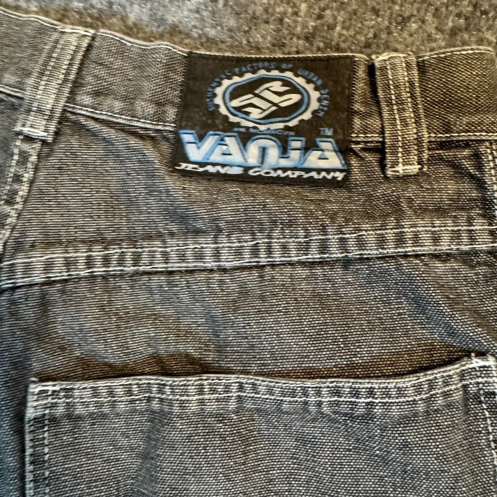 VJC Skater Y2K  Mens Black Denim Carpenter Shorts Baggy Skater Jorts Sz 32